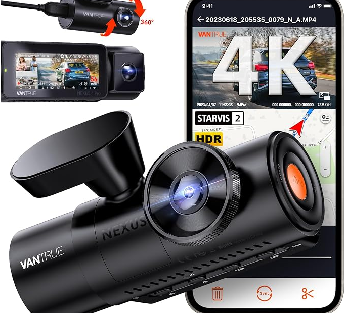 Vantrue N4 Pro 4K three-channel dash cam